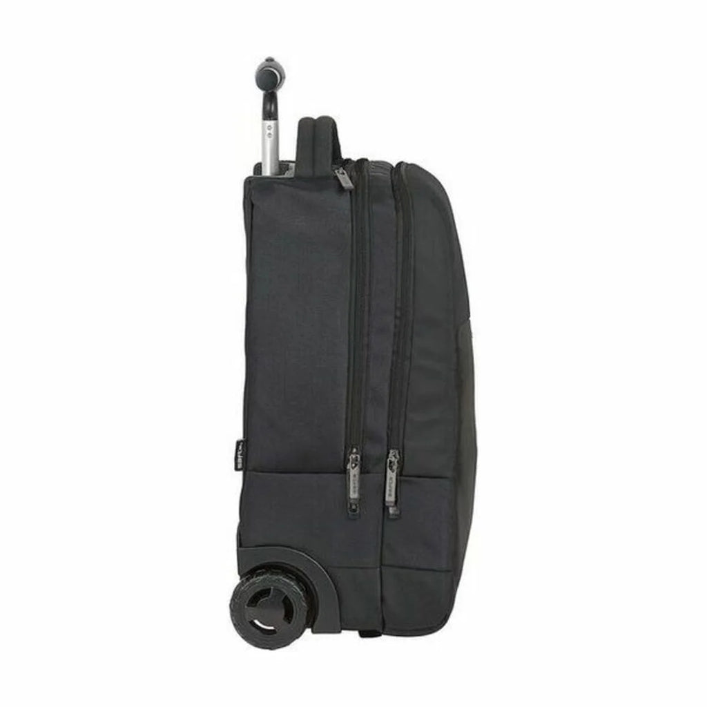Schwarzer Laptop-Trolley Safta M144B für 15,6 zoll mit Rollen, White Label Design