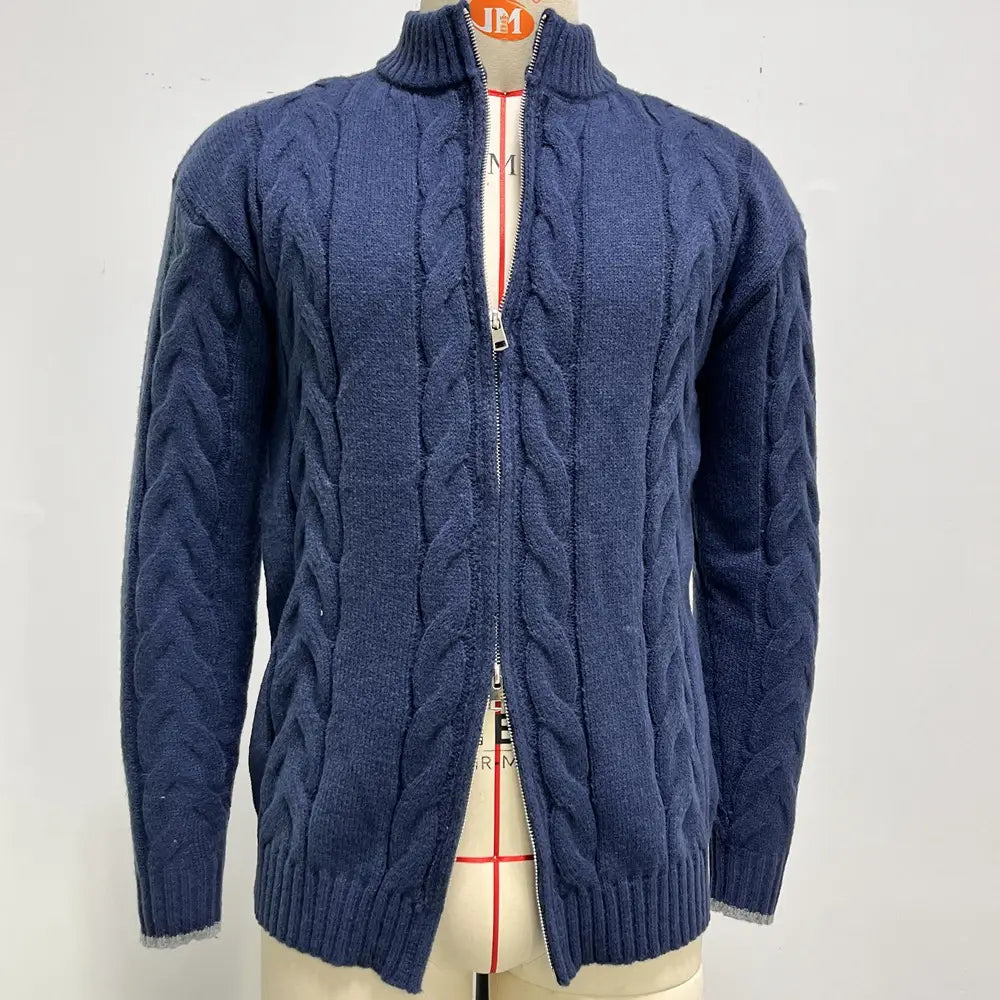 A.1 Herren Strickjacke mit Reißverschluss