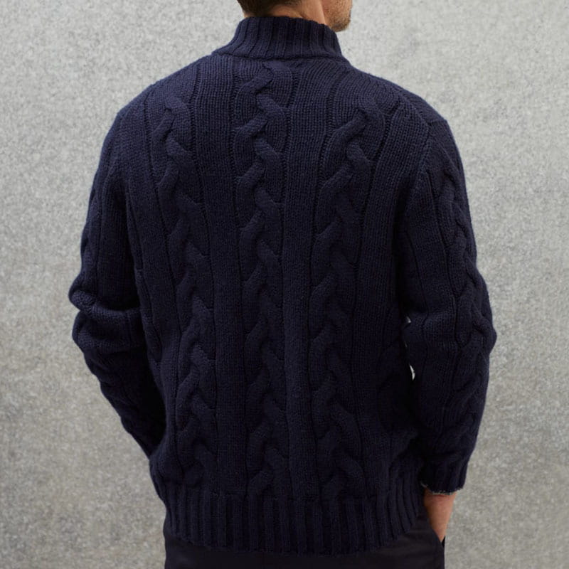 A.1 Herren Strickjacke mit Reißverschluss