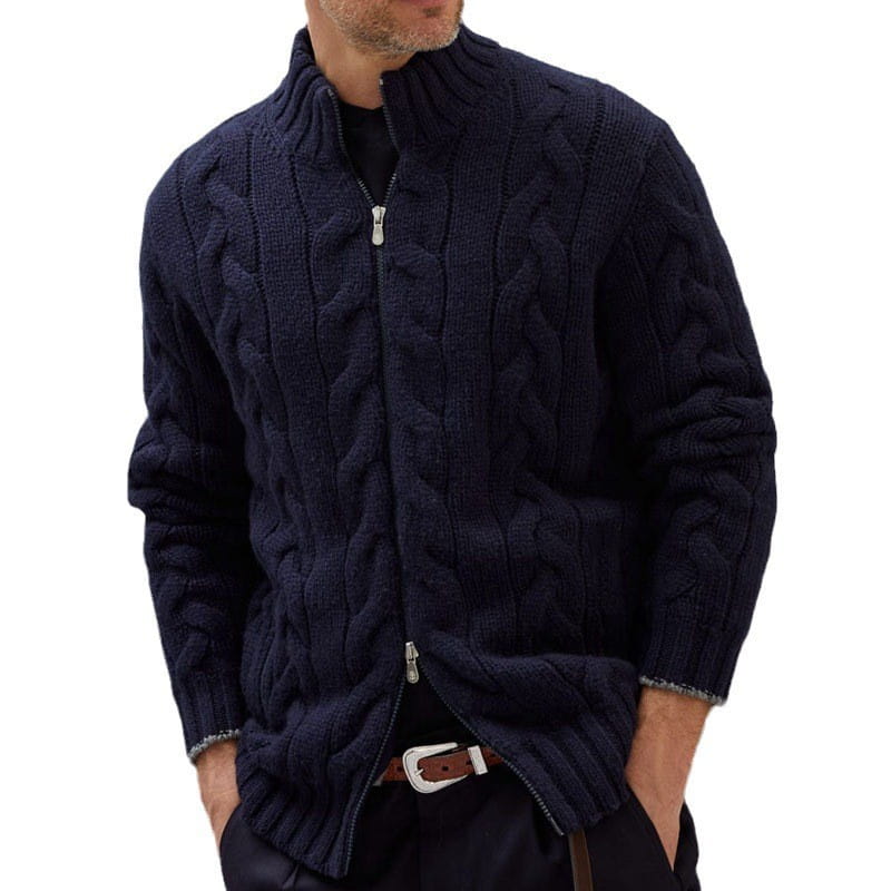 A.1 Herren Strickjacke mit Reißverschluss
