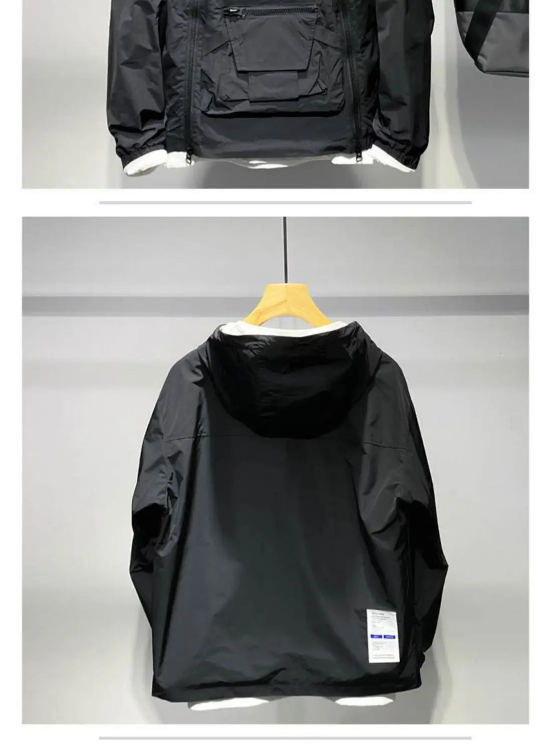 Herren Cargo-Sportjacke mit Doppelreißverschluss