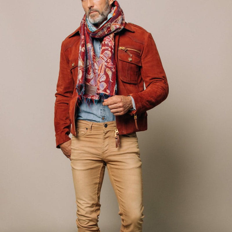 1.A Herren Slim-Fit Jacke in Unifarben