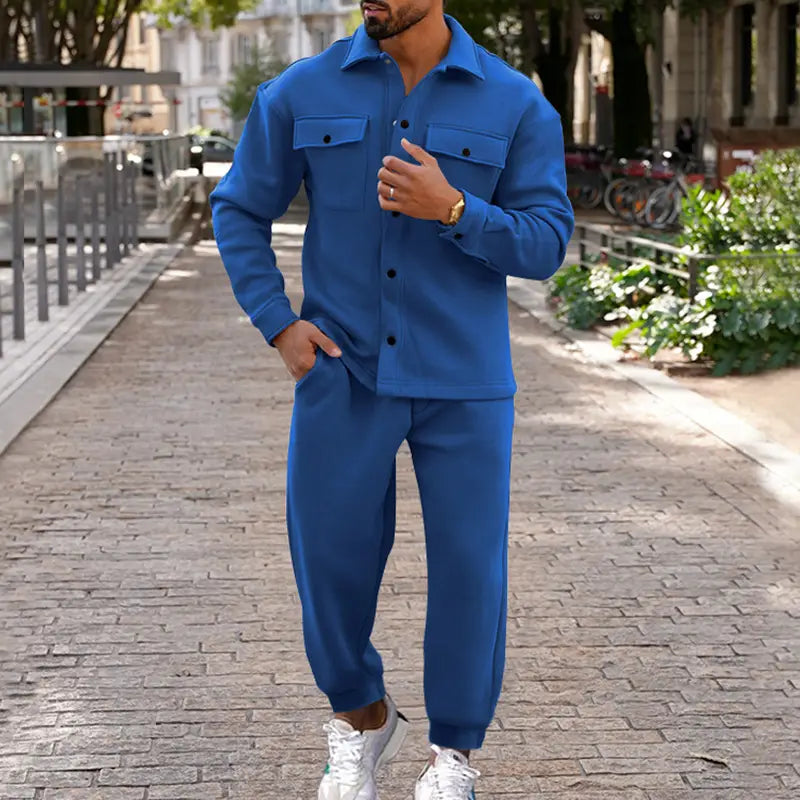Herren Zweiteiler in Wildlederoptik, Slim Fit