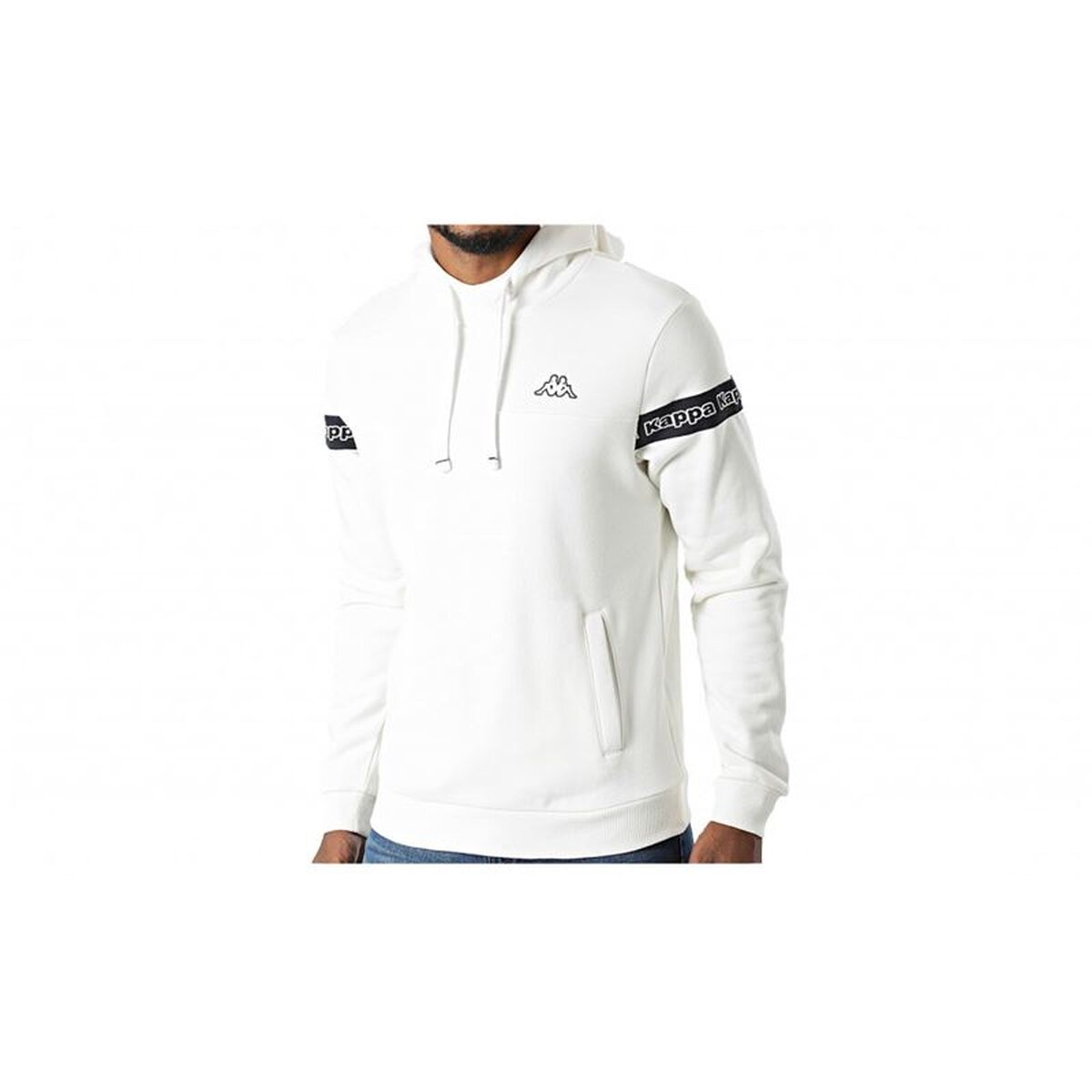Herren Sweater Kapuze Kappa Itopo Weiß - Sport & Freizeit