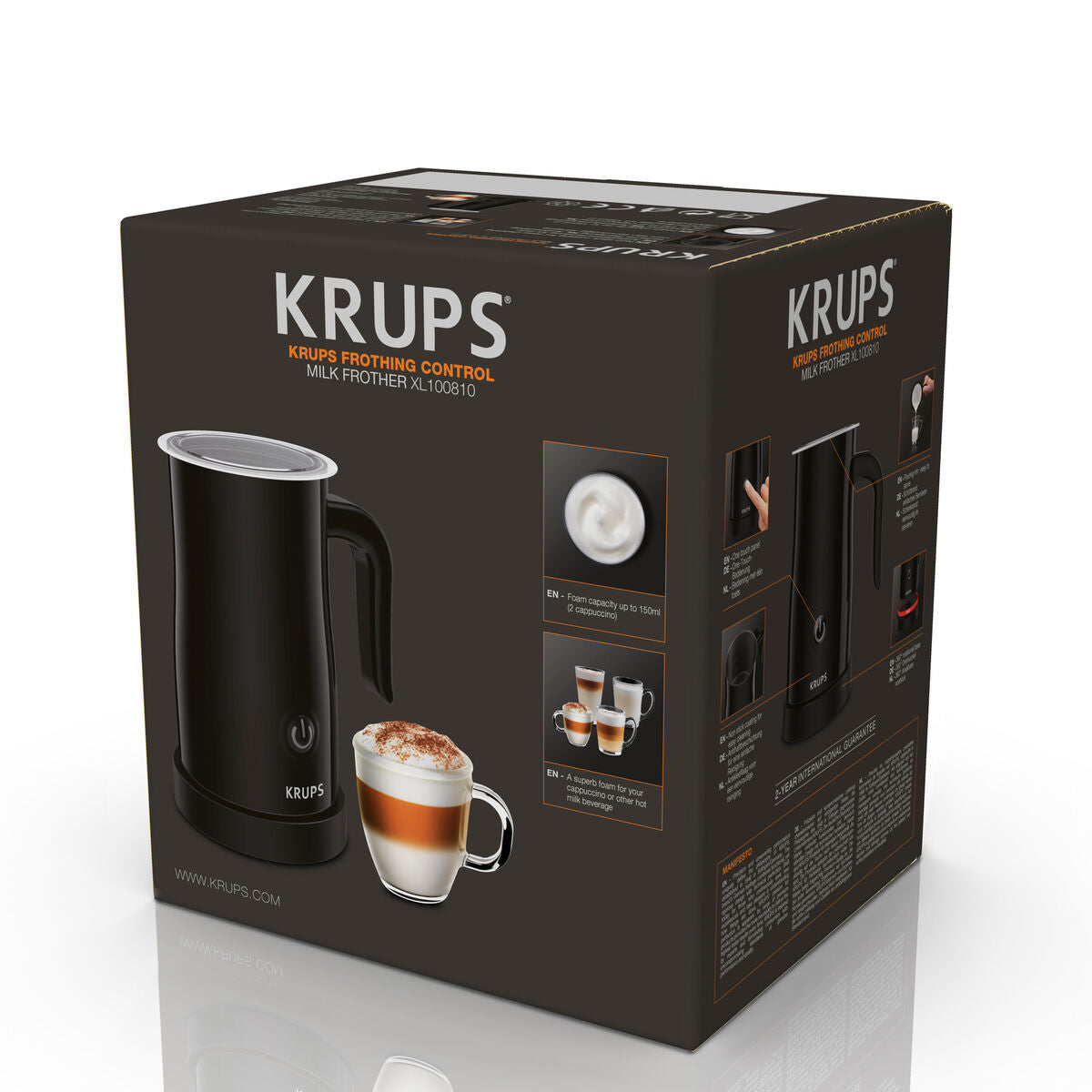 Milchaufschäumer Krups XL1008 Schwarz 500 W 150 ml - AWK Flagship