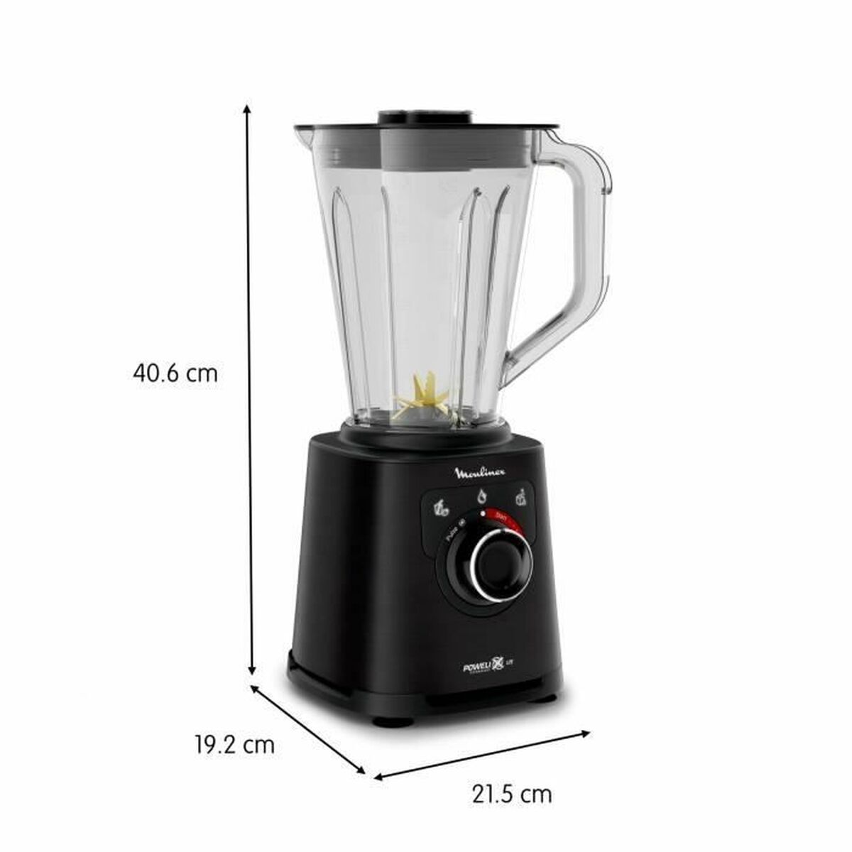 Moulinex Standmixer LM88A810 Schwarz 1200 W 1,5 L 2 L - AWK Flagship