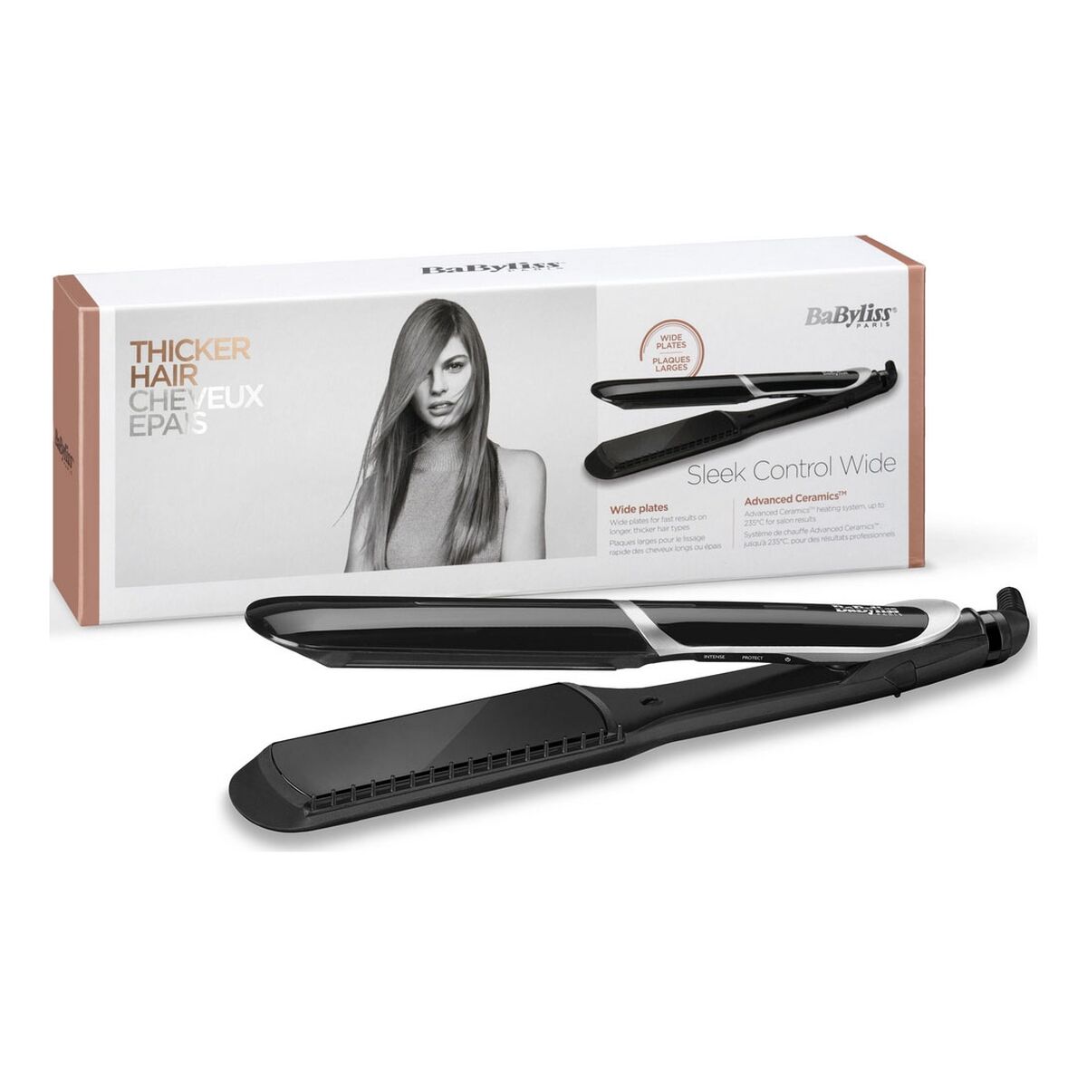 Glätteeisen Babyliss Sleek Control Wide Schwarz - AWK Flagship