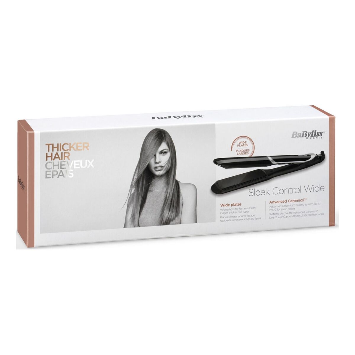 Glätteeisen Babyliss Sleek Control Wide Schwarz - AWK Flagship