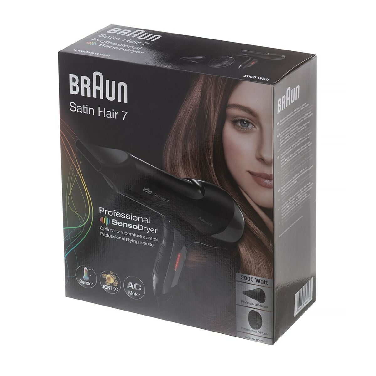 Fön Braun HD785 Schwarz Schwarzweiß 2000 W 1 Stücke (1 Stück) - AWK Flagship