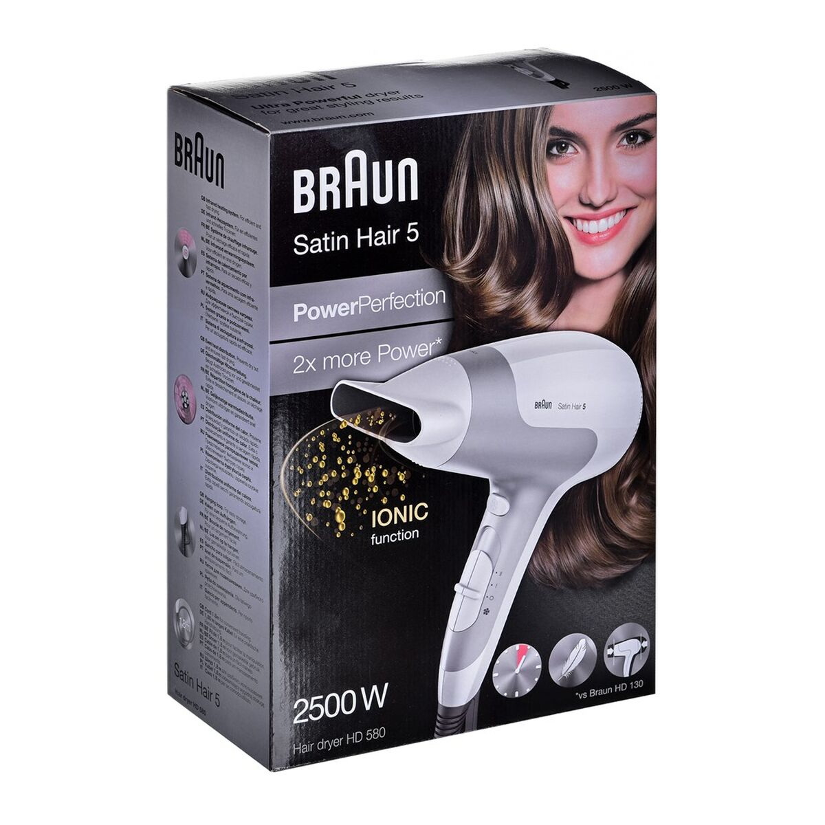 Föhn Braun Satin Hair 5 Power Perfection HD580 Weiß 2500 W - AWK Flagship