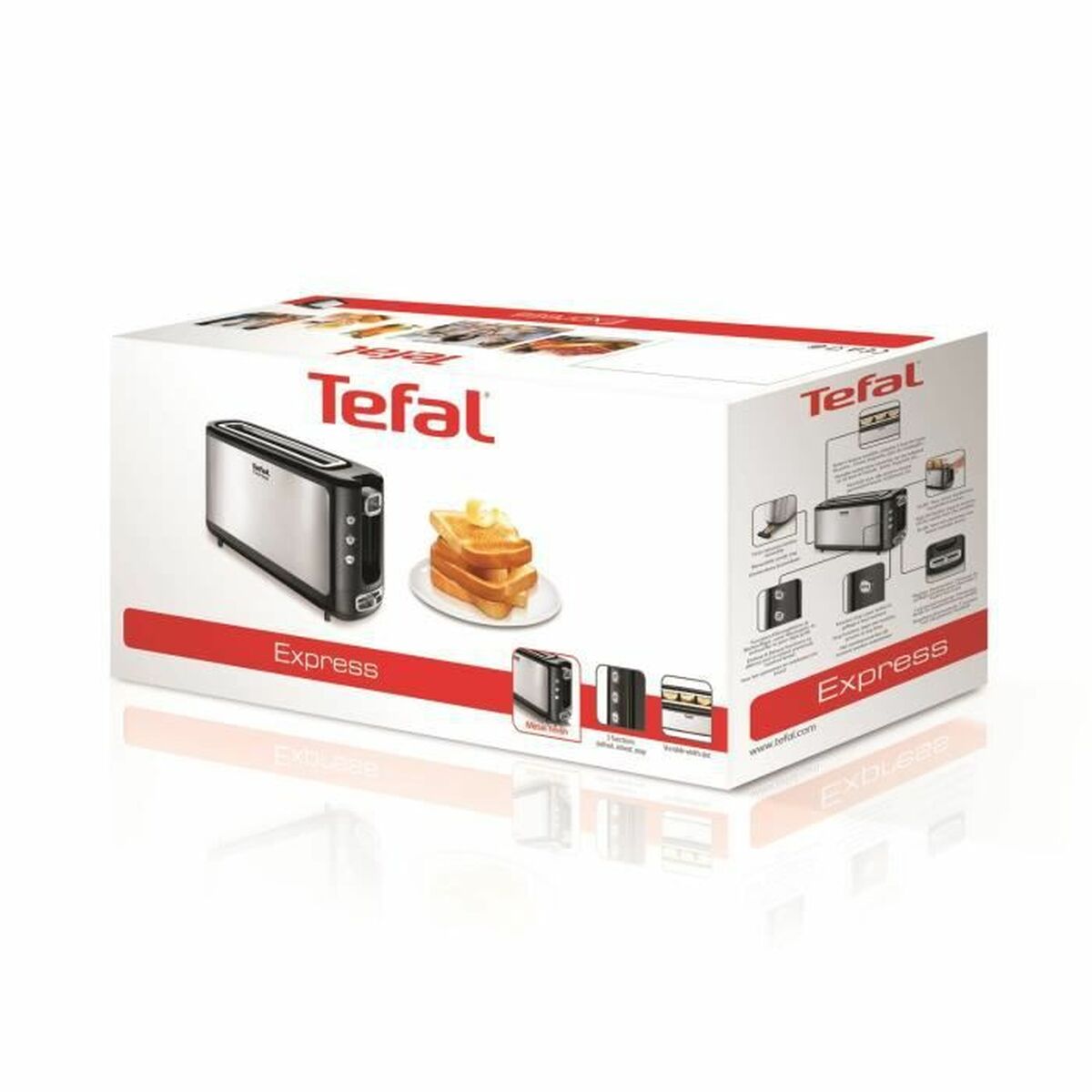 Toaster Tefal TL365ETR 1000 W Stahl - AWK Flagship