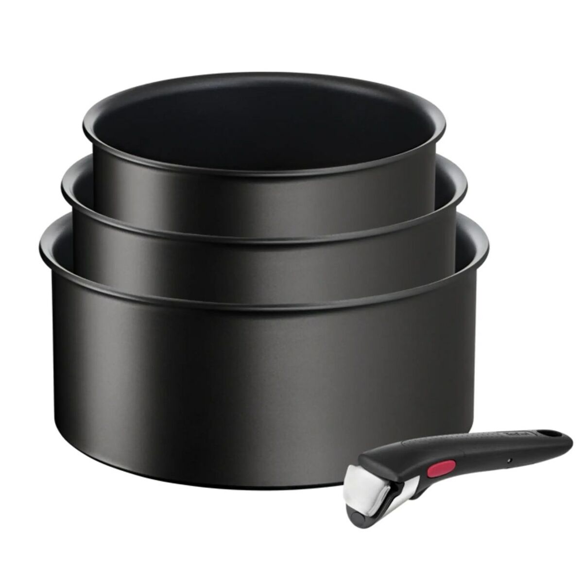 Topf mit Deckel Tefal L3979202 Schwarz Aluminium Ø 18 cm Ø 20 cm Ø 16 cm (3 Stück) (4 Stück) - AWK Flagship