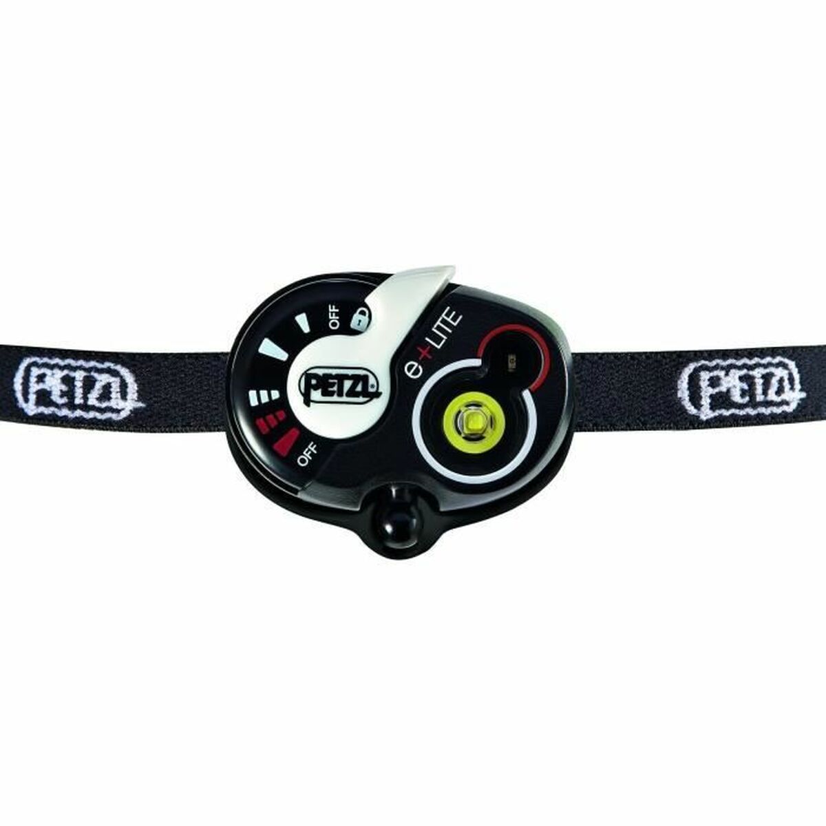 LED-Kopf-Taschenlampe Petzl E02 Schwarz Schwarz/Weiß (1 Stück) - AWK Flagship