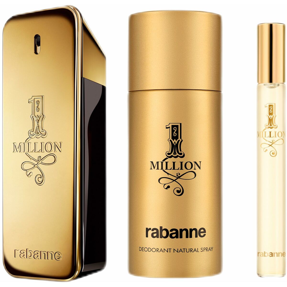 Set mit Herrenparfüm Paco Rabanne 1 Million 3 Stücke - AWK Flagship