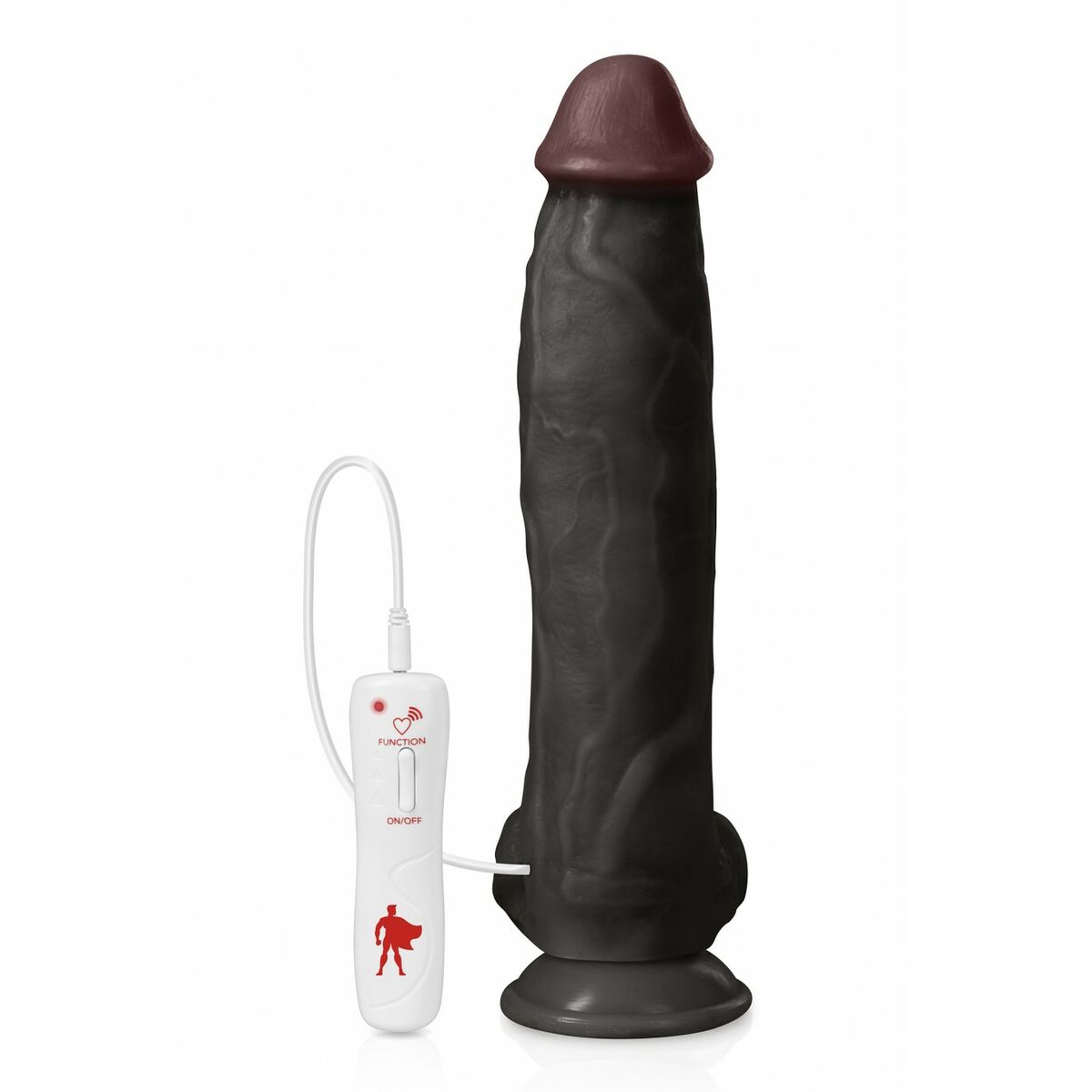 Natürlicher Vibrator Captain Red Schwarz 31 cm - AWK Flagship