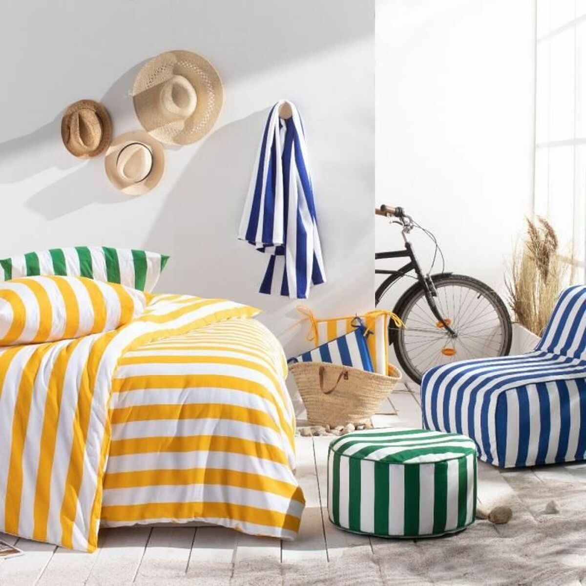 Bettdeckenbezug TODAY Summer Stripes Gelb 240 x 220 cm - AWK Flagship