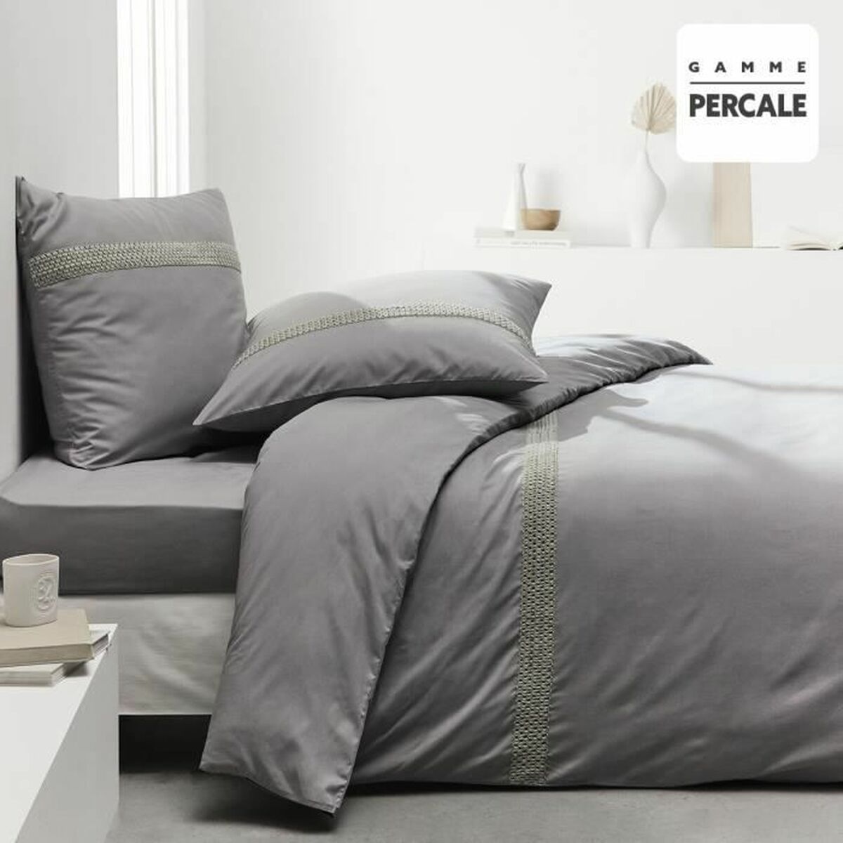 Bettdeckenbezug TODAY Percale Grau 220 x 240 cm - AWK Flagship