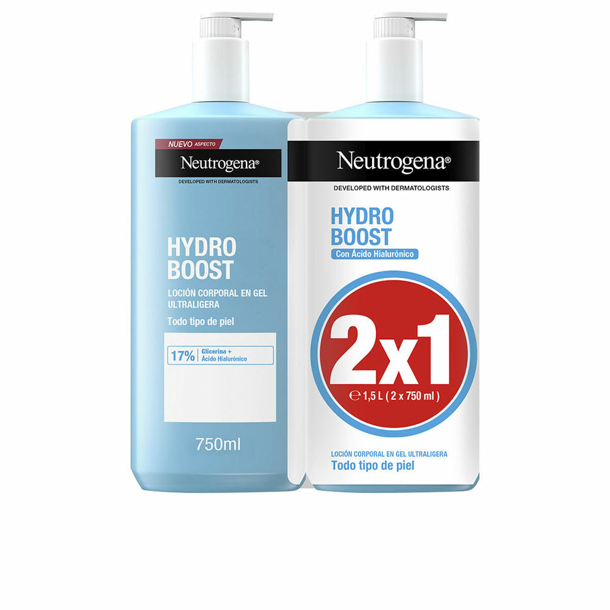 Körperlotion Neutrogena Hydro Boost 750 ml x 2 Gel Feuchtigkeitsspendend - AWK Flagship