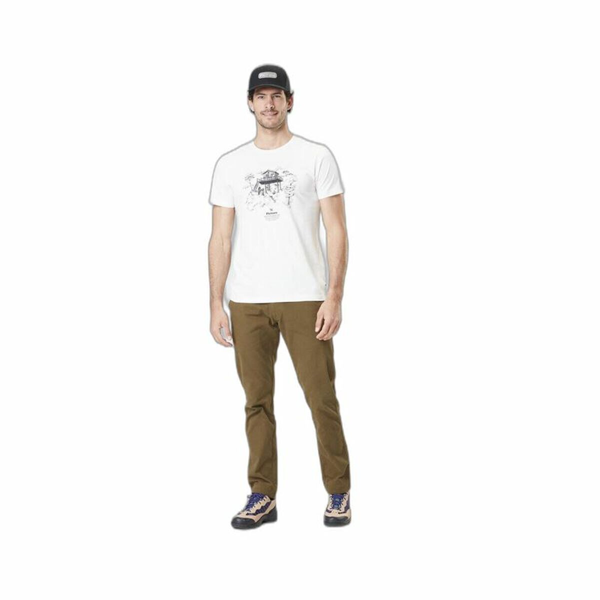 T-Shirt Picture DS Surf Cabin Natural Weiß Herren - AWK Flagship