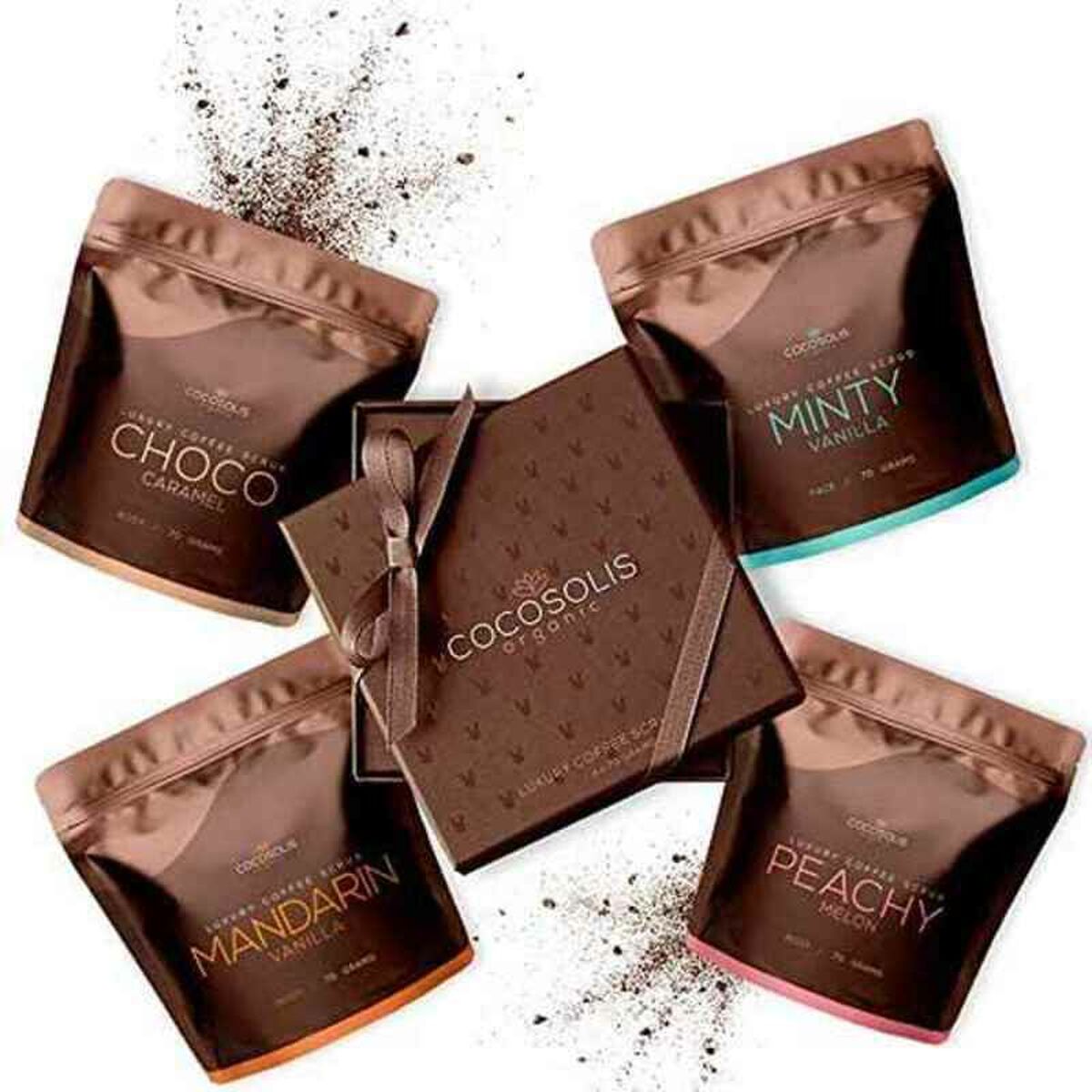 Gesichtspeeling Luxury Coffee Scrub Box Cocosolis Luxury Coffee Scrub Box 4 Stücke (4 x 70 ml) - AWK Flagship