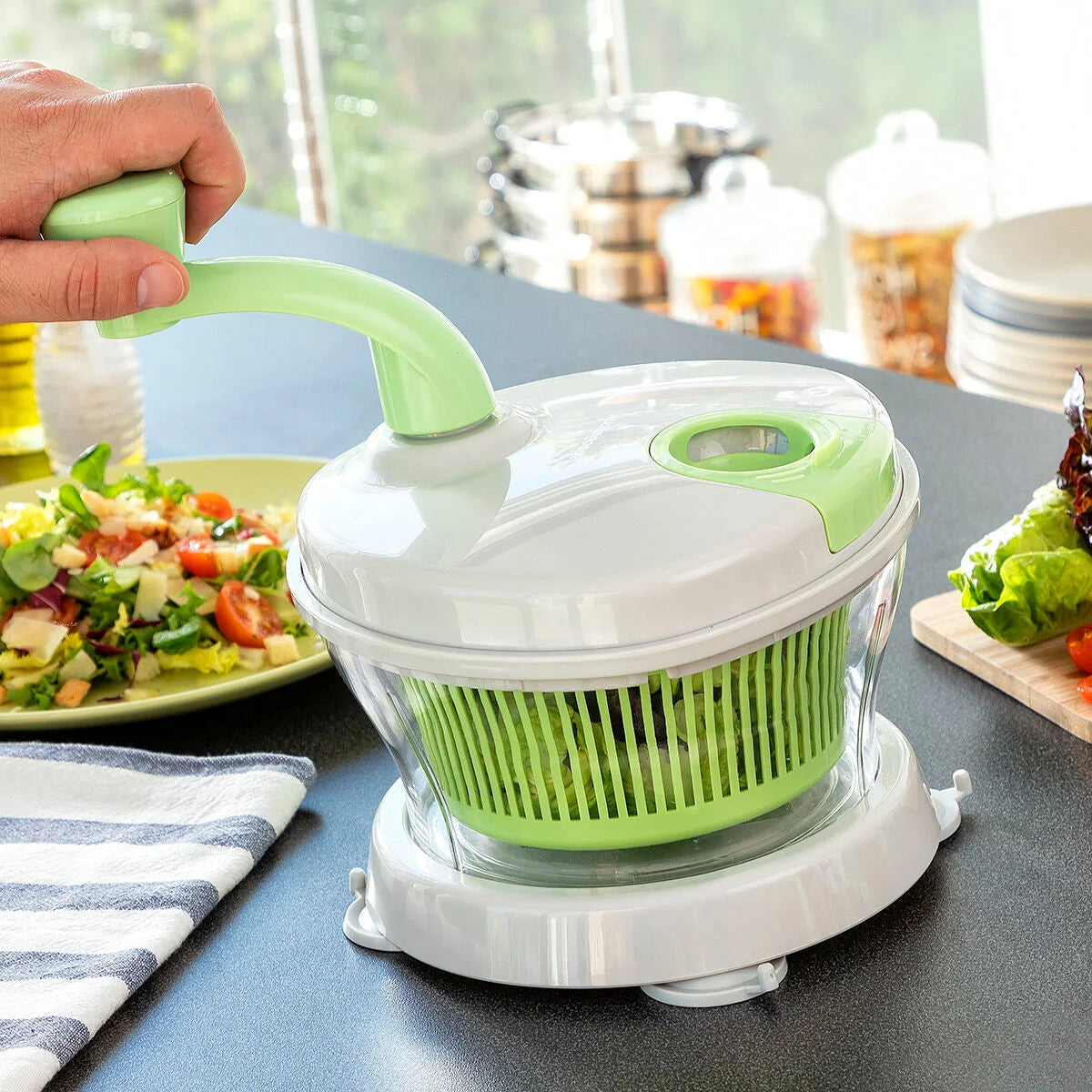 4 in 1 Schleuder, Schneidwerk und Rührgerät mit Zubehör und Rezepten Chopix – Produktansicht 3