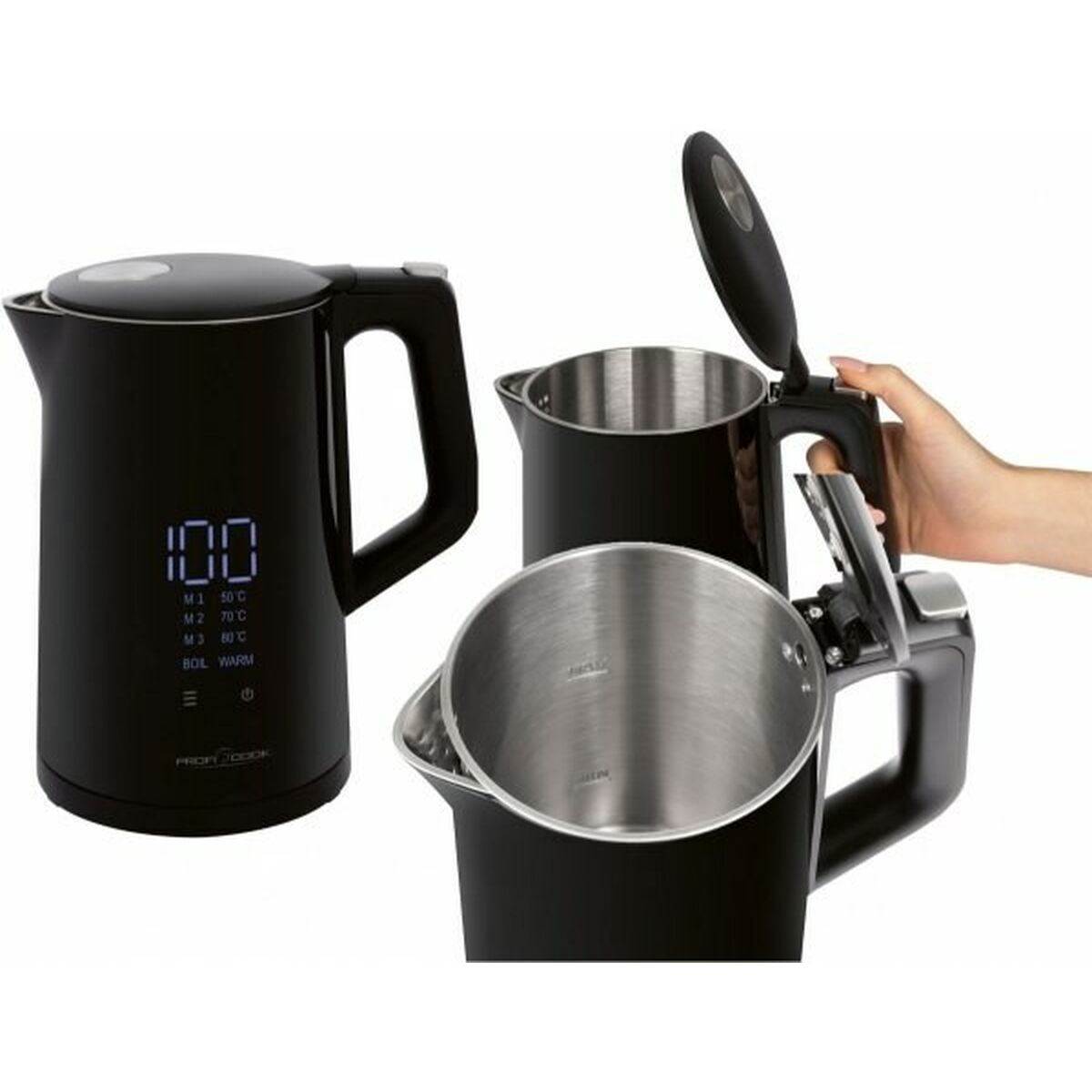 Wasserkocher Proficook PC-WKS 1243 Schwarz Edelstahl 2200 W 1,7 L - AWK Flagship