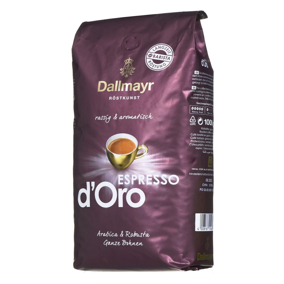 Kaffeebohnen Dallmayr Espresso d'Oro 1 kg - AWK Flagship