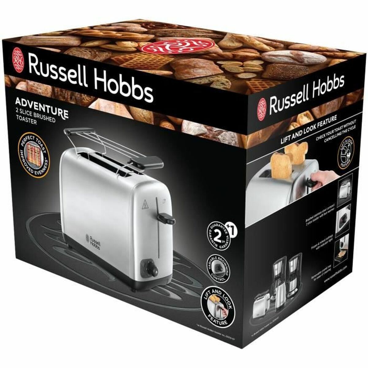 Toaster Russell Hobbs 24080-56 850 W Silberfarben - AWK Flagship