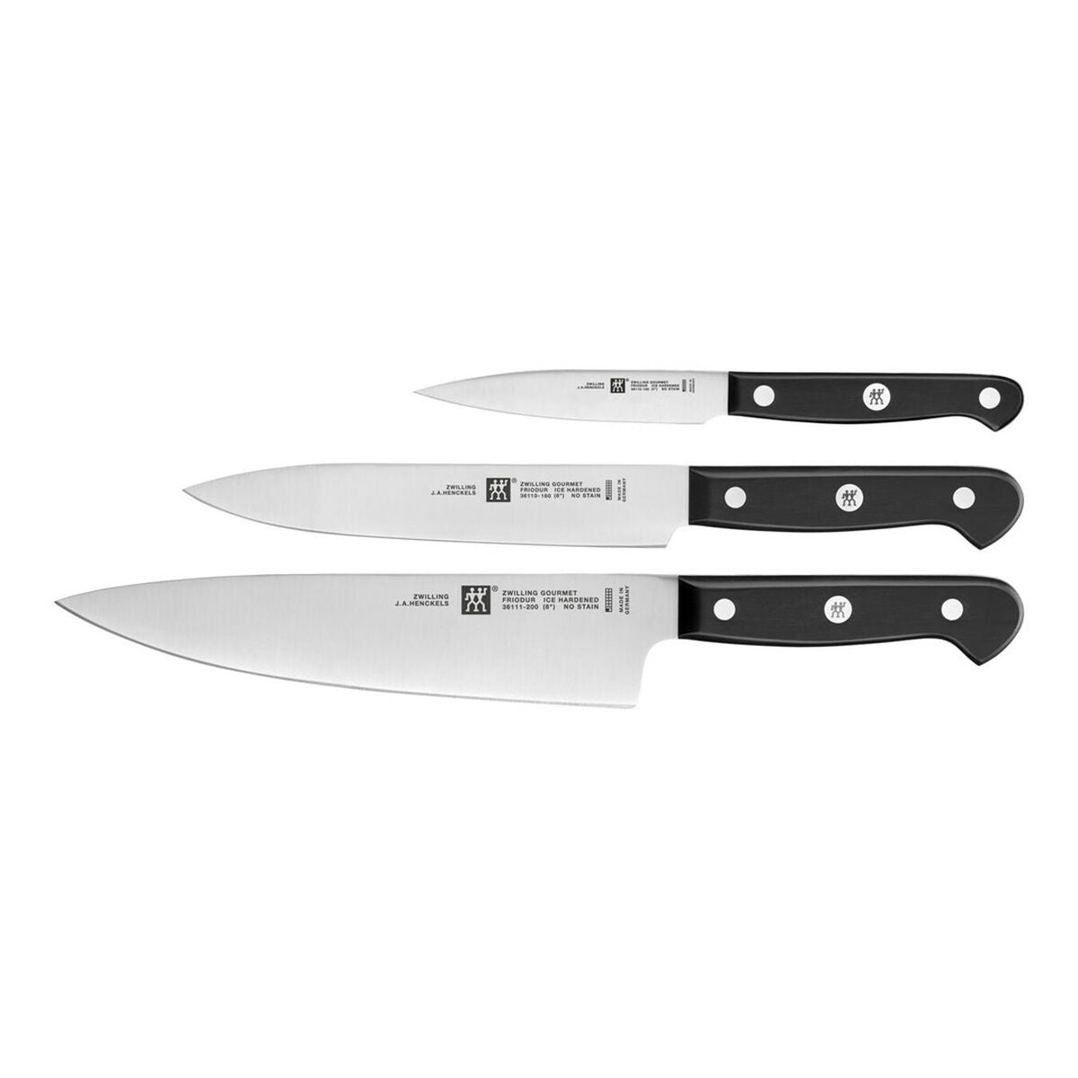 Messerset Zwilling 36130-003-0 Schwarz Kunststoff Geschmiedeter Stahl 20 cm 16 cm 10 cm (3 Stück) - AWK Flagship