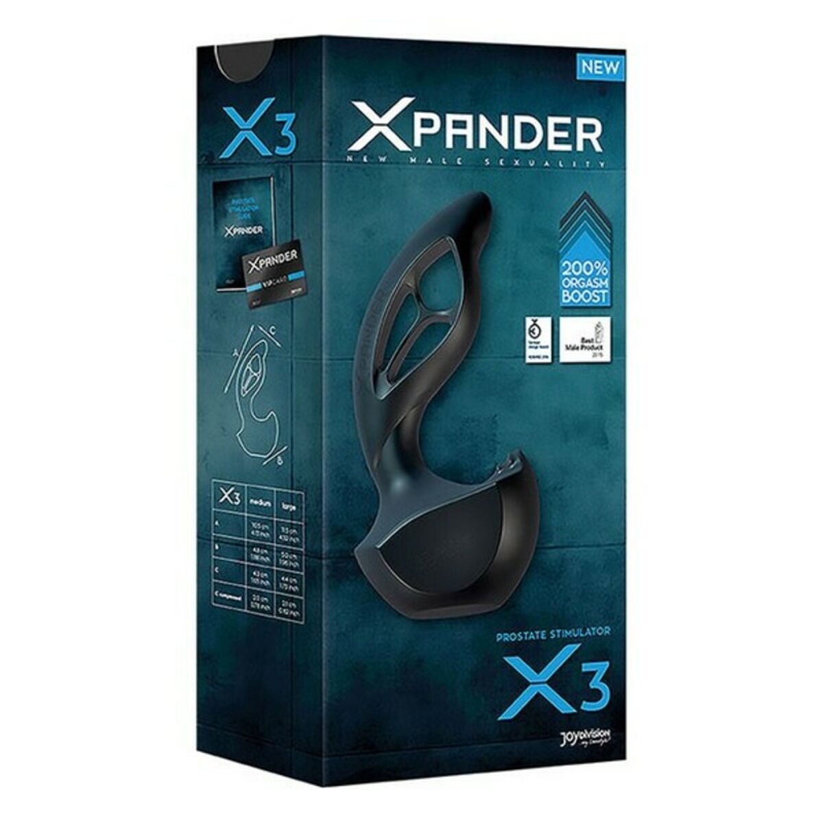 Kaufe Xpander X3 Silikon Noir Prostatastimulator Joydivision Xpander X3 Schwarz bei AWK Flagship um € 49.00