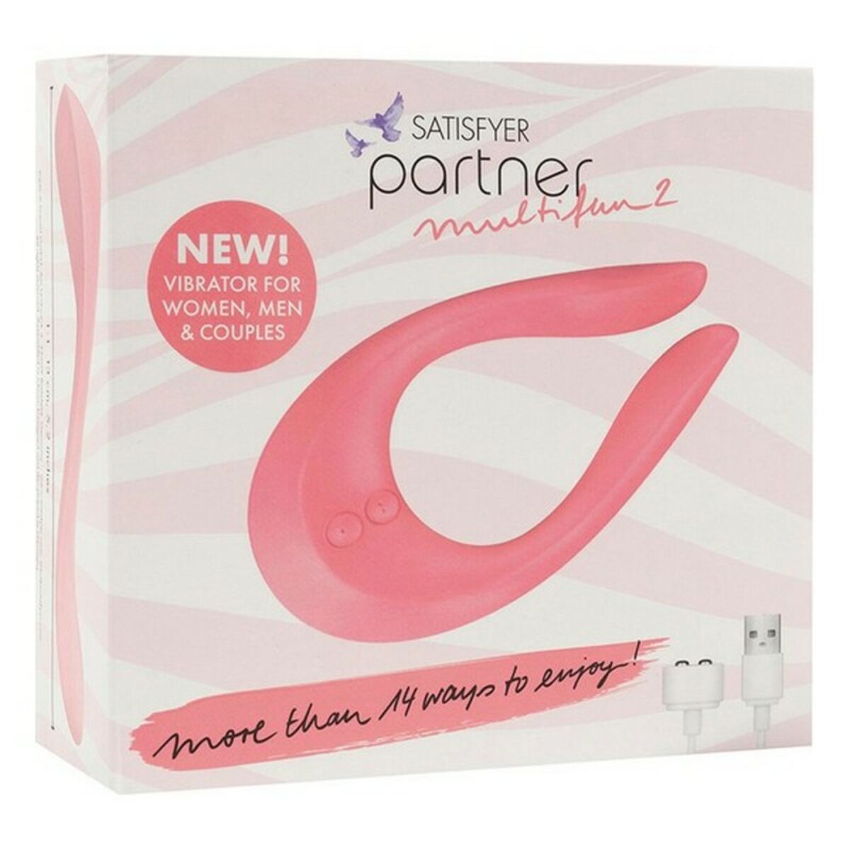 Multifun 2 Massagegerät für Paare Satisfyer Partner Schwarz Rosa - AWK Flagship