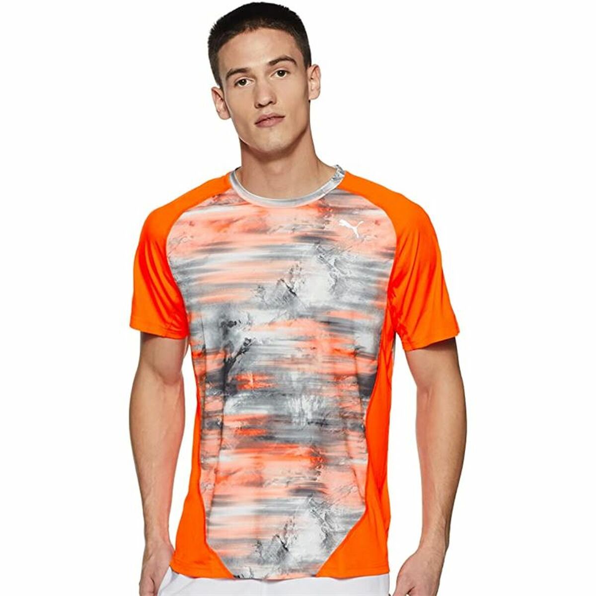 Herren Kurzarm-T-Shirt Graphic Tee Shocking Puma  Graphic Tee Shocking Orange - AWK Flagship