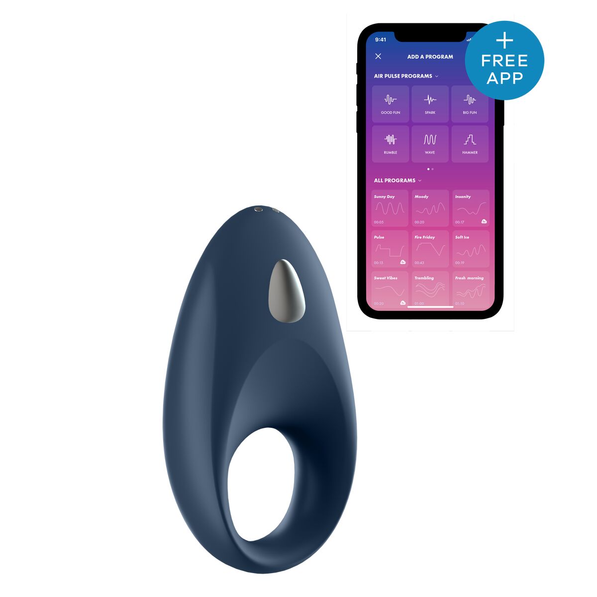 Vibrierender Liebesring Mighty One Satisfyer 142495 Blau - AWK Flagship