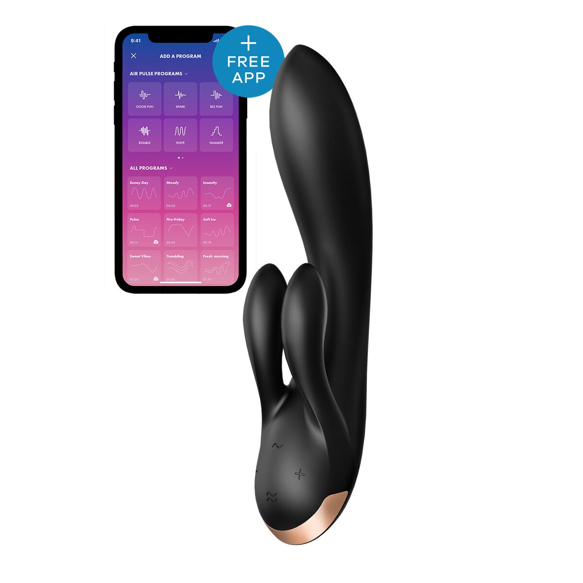 Dual Stimulationsvibrator Satisfyer Flex Schwarz - AWK Flagship