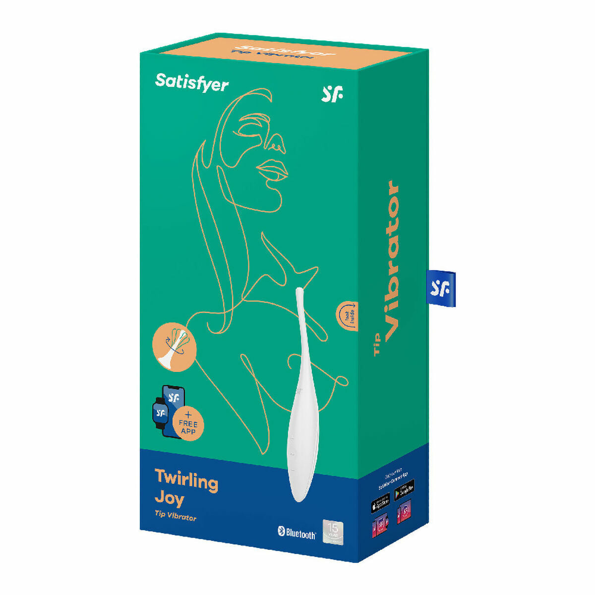 Gekrümmter Klitorisvibrator Satisfyer Twirling Joy Weiß - AWK Flagship