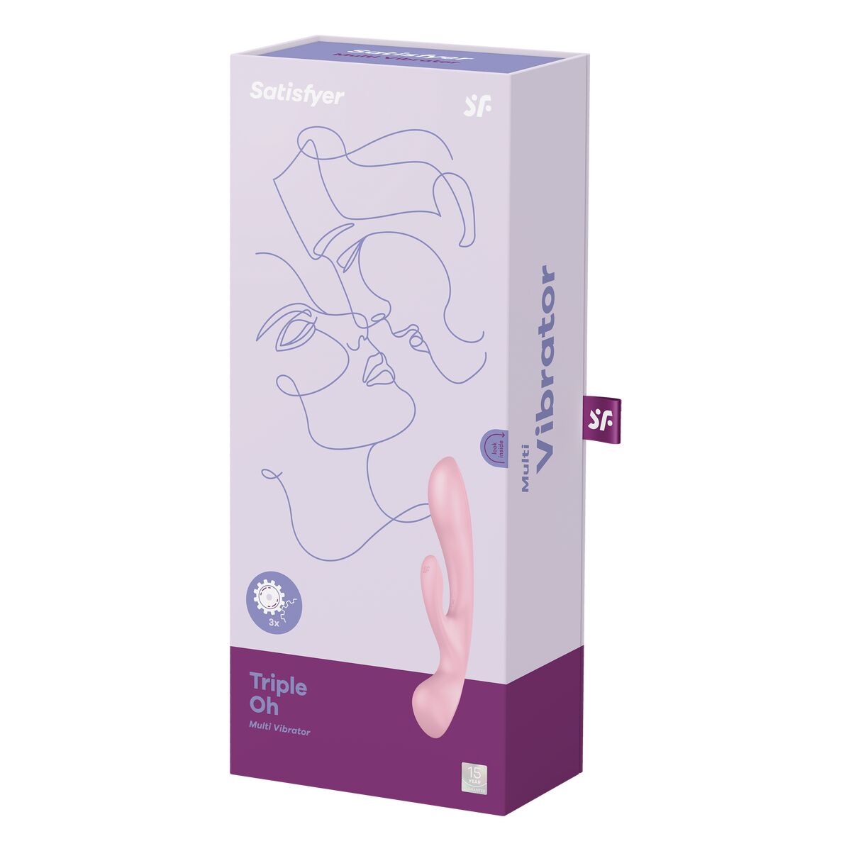 Dual Stimulationsvibrator Satisfyer Triple oh Rosa - AWK Flagship