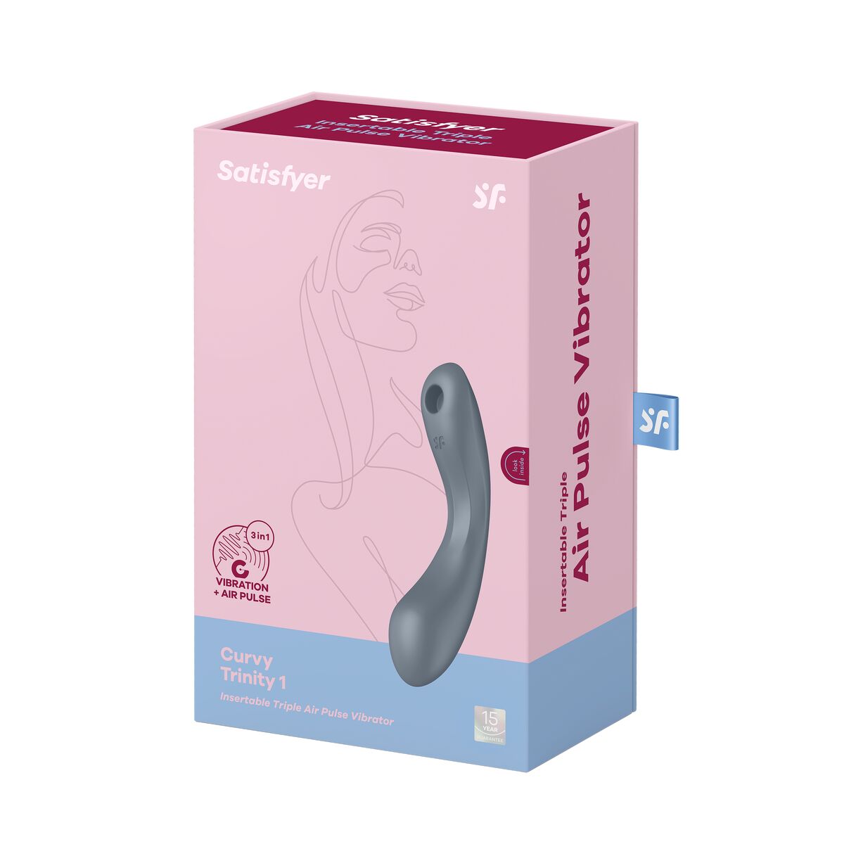 Klitoris-Sauger Satisfyer Curvy Trinity 1 Grau - AWK Flagship