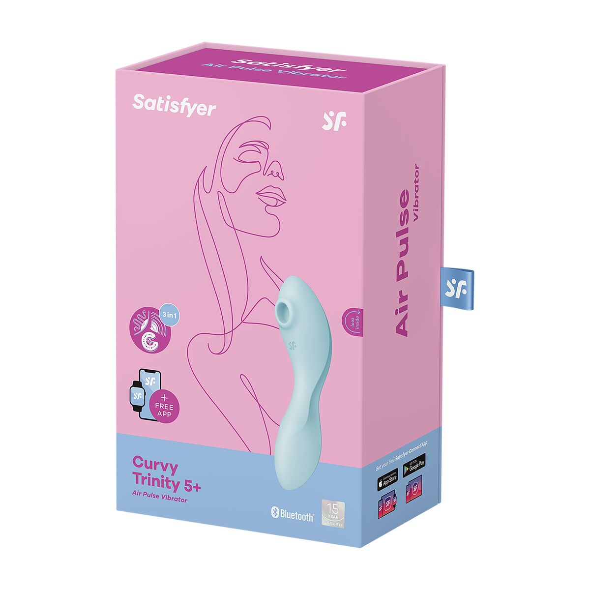 Klitoris-Sauger Satisfyer Cruvy Trinity 5+ Blau - AWK Flagship