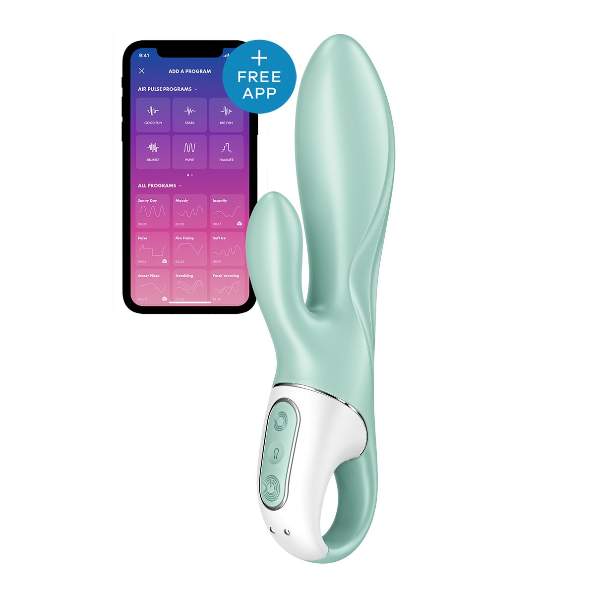 Dual Stimulationsvibrator Satisfyer Air Pump Bunny 5 grün - AWK Flagship