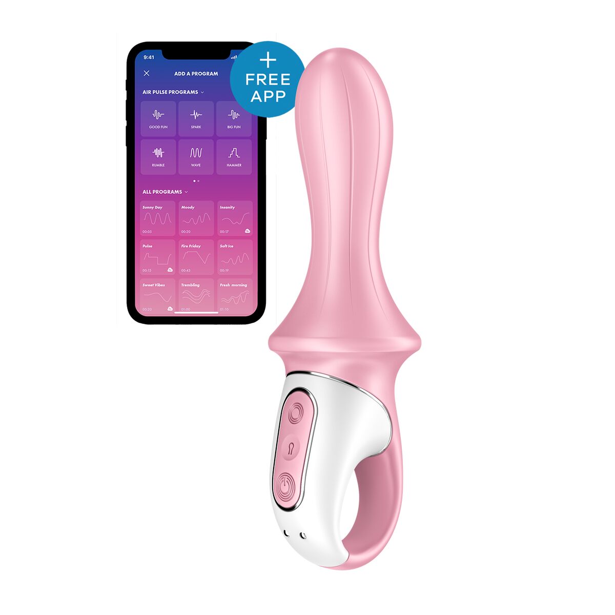 Anal-Vibrator mit Fernsteuerung Satisfyer Air Pump Booty 5 Rosa - AWK Flagship