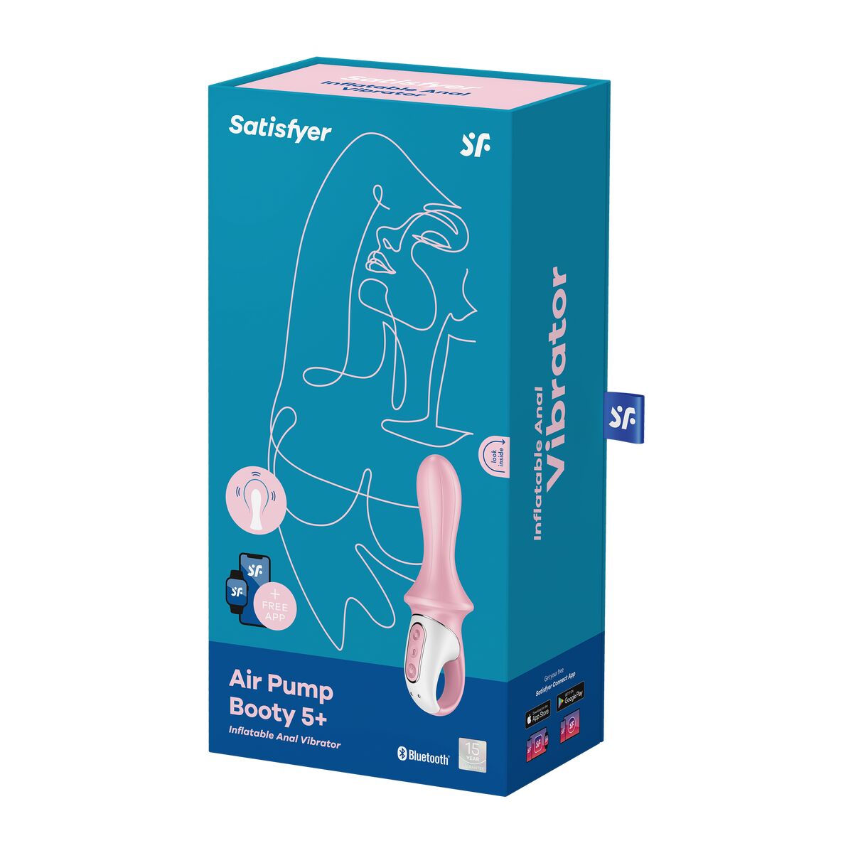 Anal-Vibrator mit Fernsteuerung Satisfyer Air Pump Booty 5 Rosa - AWK Flagship