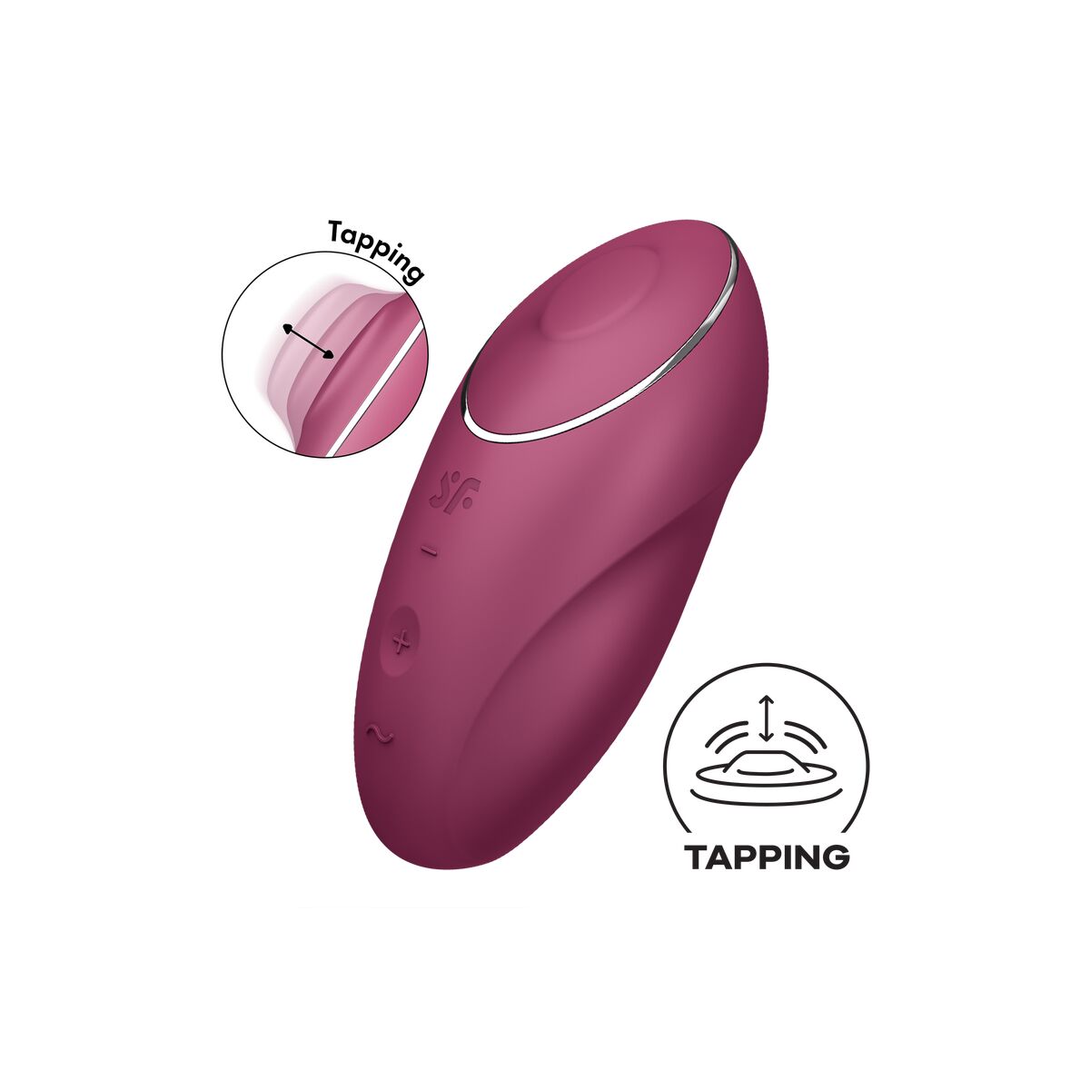 Massagevorrichtung Satisfyer Tap & Climax Rot - AWK Flagship