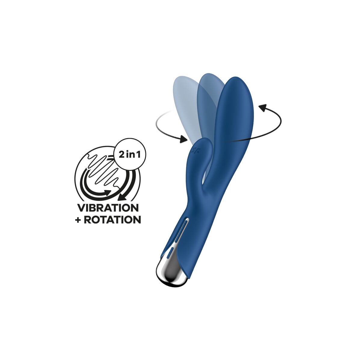 Dual Stimulationsvibrator Satisfyer Spinning Rabbit 1 Blau - AWK Flagship