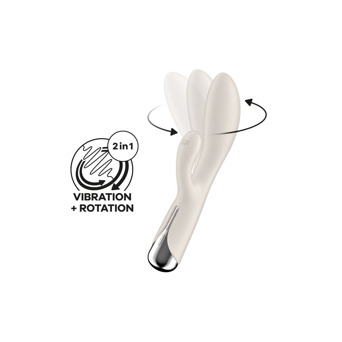 Dual Stimulationsvibrator Satisfyer Spinning Rabbit 1 Weiß - AWK Flagship