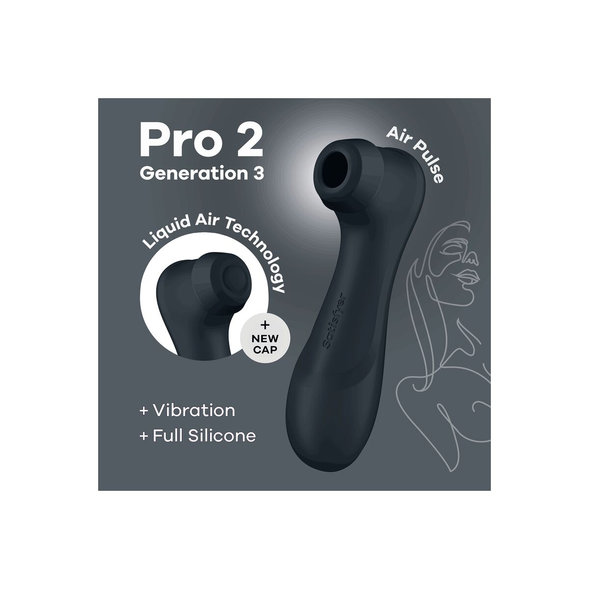 Klitoris-Sauger Satisfyer Pro 2 Generation 3 Schwarz - AWK Flagship