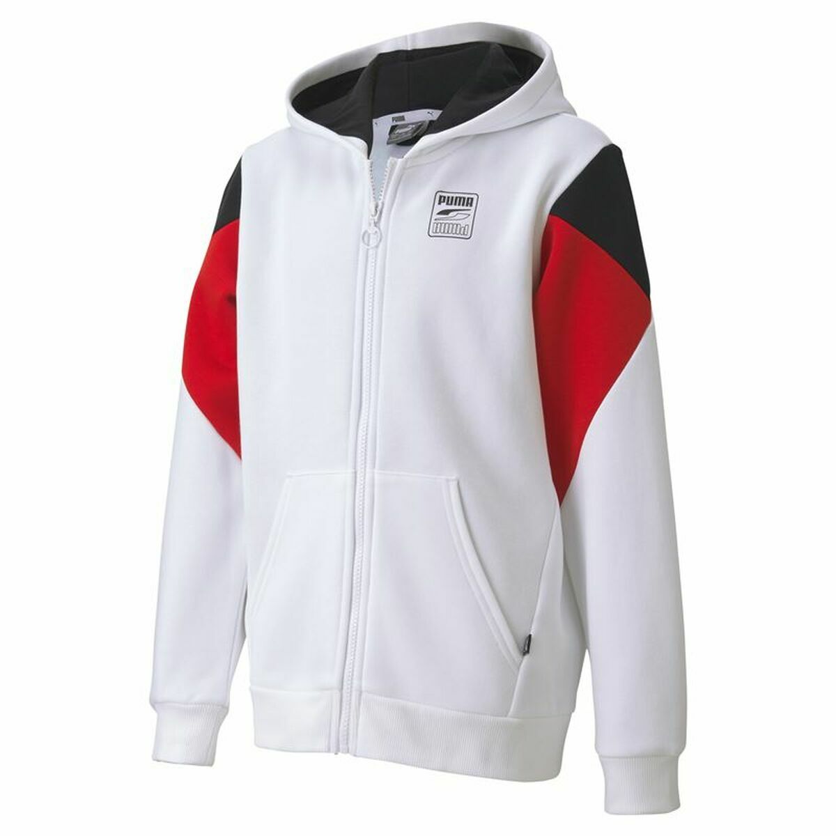 Sportjacke für Kinder Rebel Puma Block Full-Zip Hoodie  Weiß - AWK Flagship