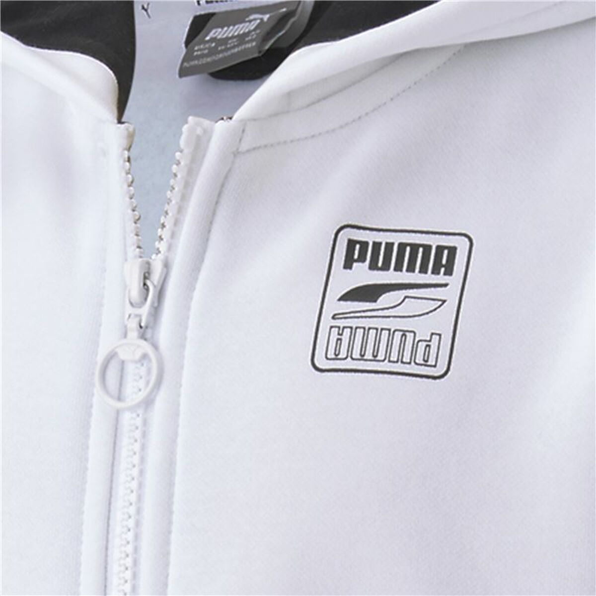 Sportjacke für Kinder Rebel Puma Block Full-Zip Hoodie  Weiß - AWK Flagship