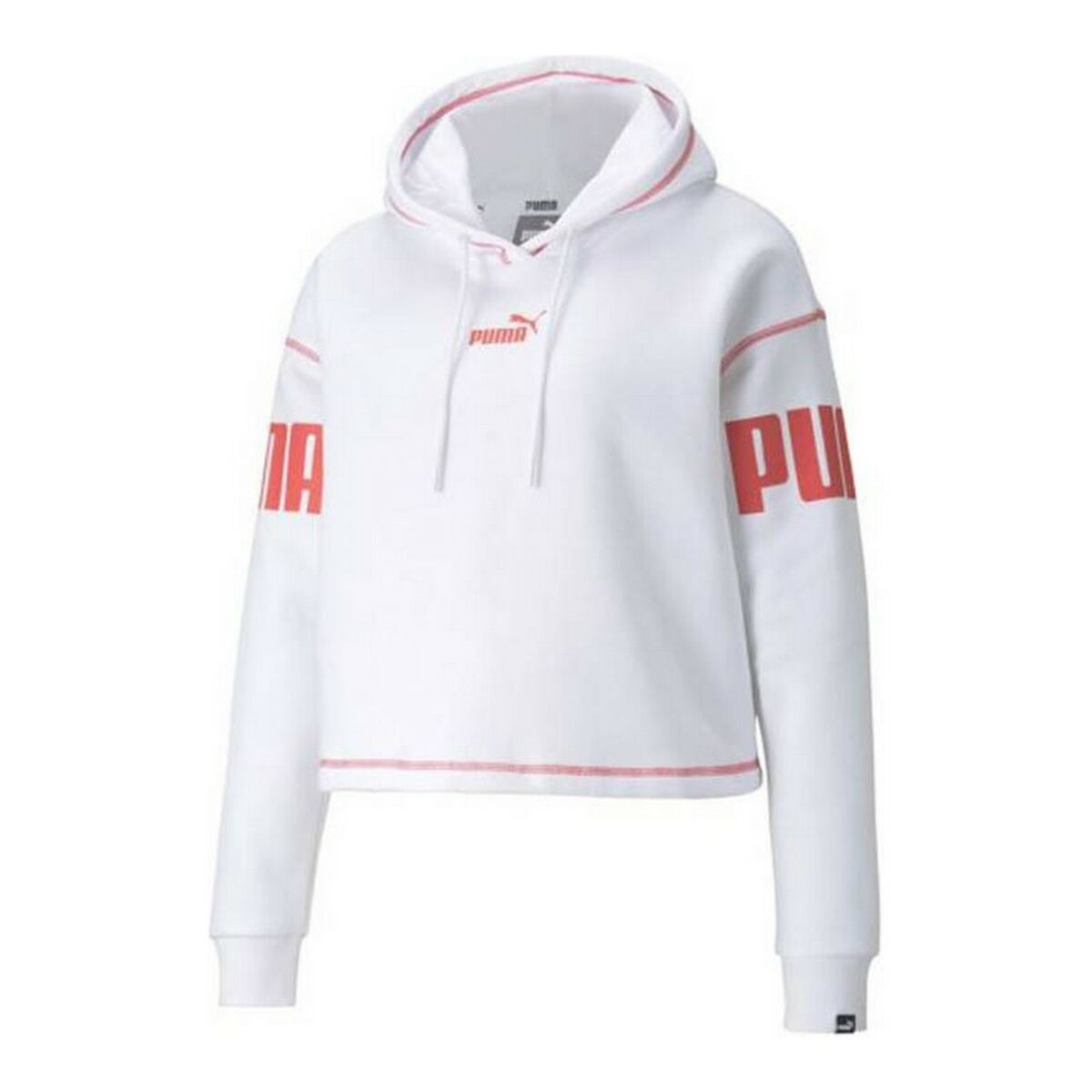 Damen Sweater mit Kapuze Puma Power Hoodie Fl Weiß - AWK Flagship