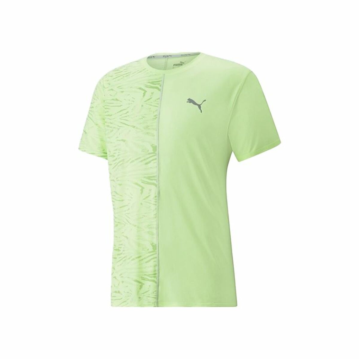 Kurzärmliges Sport T-Shirt Puma Run Graphic Zitronengrün - AWK Flagship