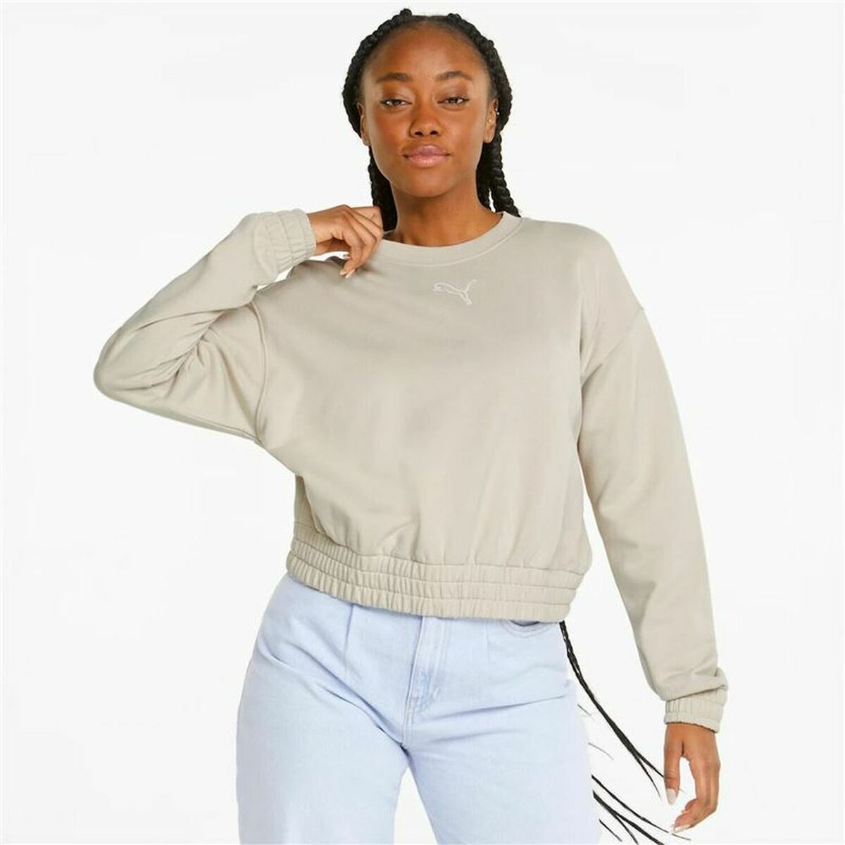 Herren Sweater mit Kapuze Puma HER Crew Beige - AWK Flagship